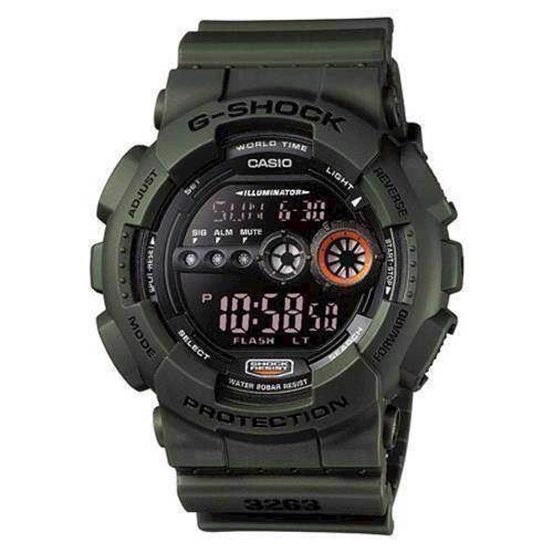 Image of G-Shock army resin med stål quartz multifunktion (3263) Herre ur fra Casio, GD-100MS-3ER